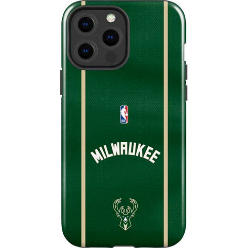 NBA Milwaukee Bucks Jersey iPhone 15 Pro Max Impact Case